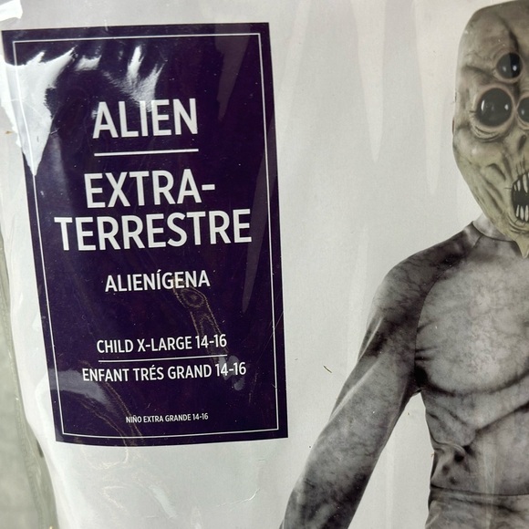 Alien Extraterrestrial Halloween costume Kids XLarge - Picture 3 of 9